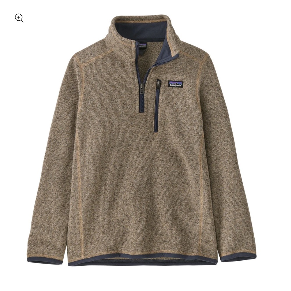 Patagonia Men's Zip-Up Sweater in Tan and Gray